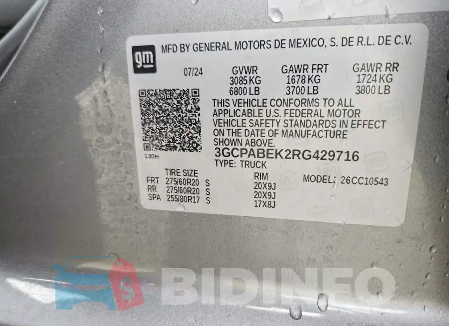 3GCPABEK2RG429716 Photo# 12