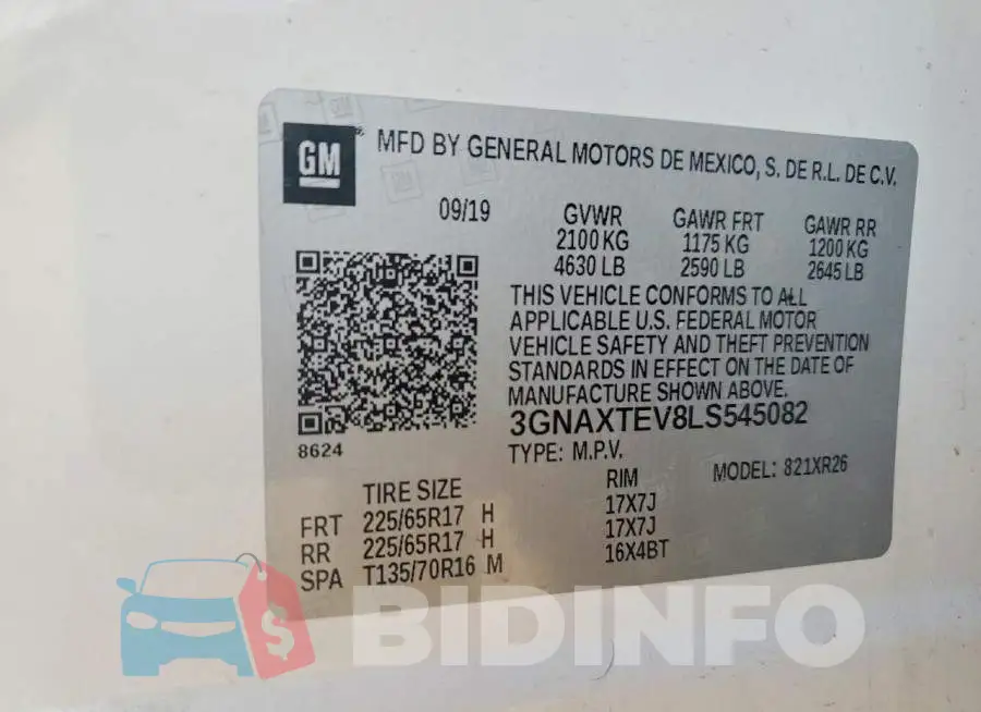 3GNAXTEV8LS545082 Photo# 13
