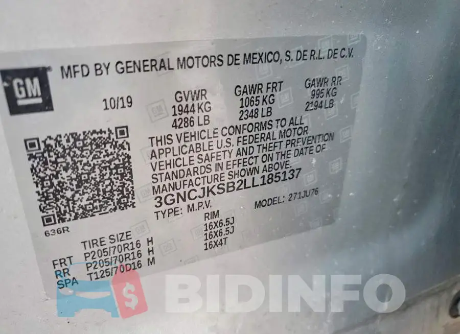 3GNCJKSB2LL185137 Photo# 13