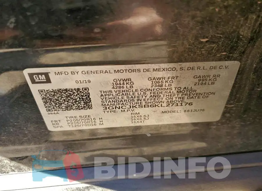 3GNCJKSB6KL271176 Photo# 13