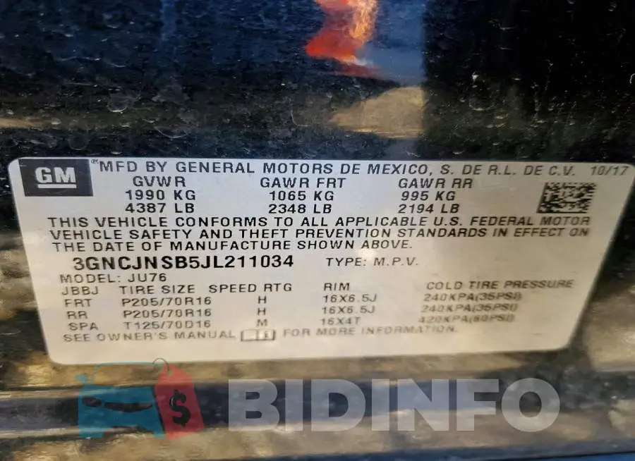 3GNCJNSB5JL211034 Photo# 13
