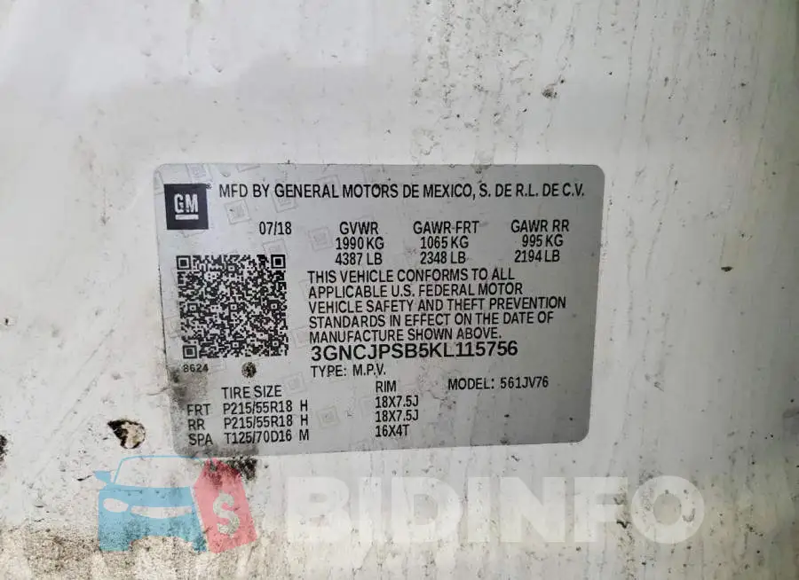 3GNCJPSB5KL115756 Photo# 14