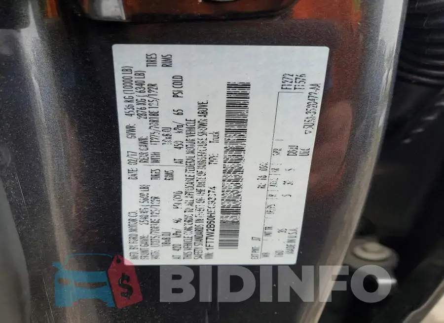 1FT7W2B60HEC93374 Photo# 13
