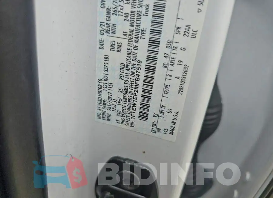 1FTEW1EP2MFB47519 Photo# 10