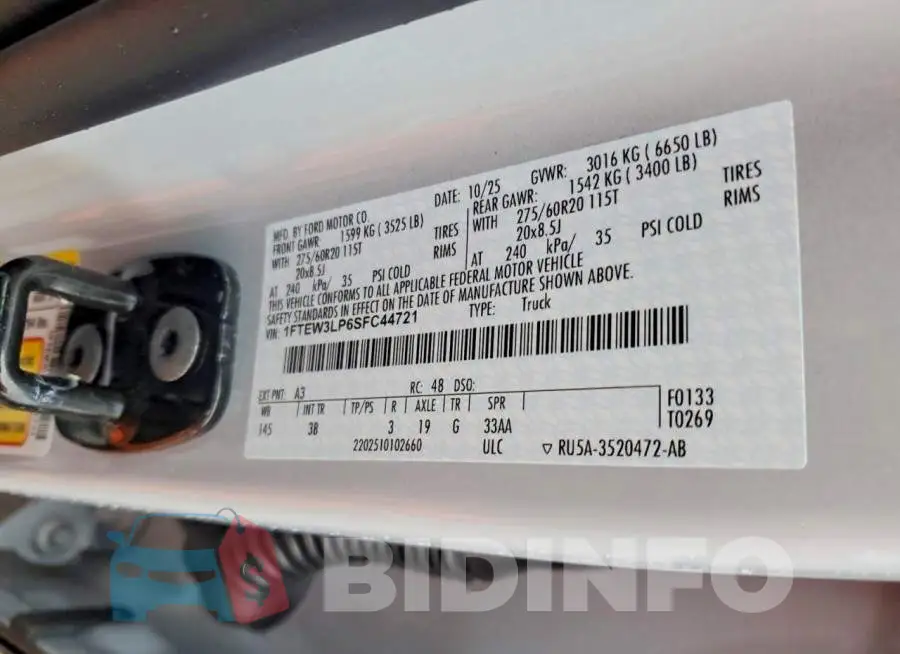 1FTEW3LP6SFC44721 Photo# 12