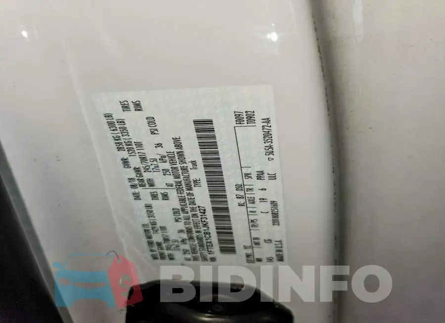 1FTEX1CB1JKF31427 Photo# 14