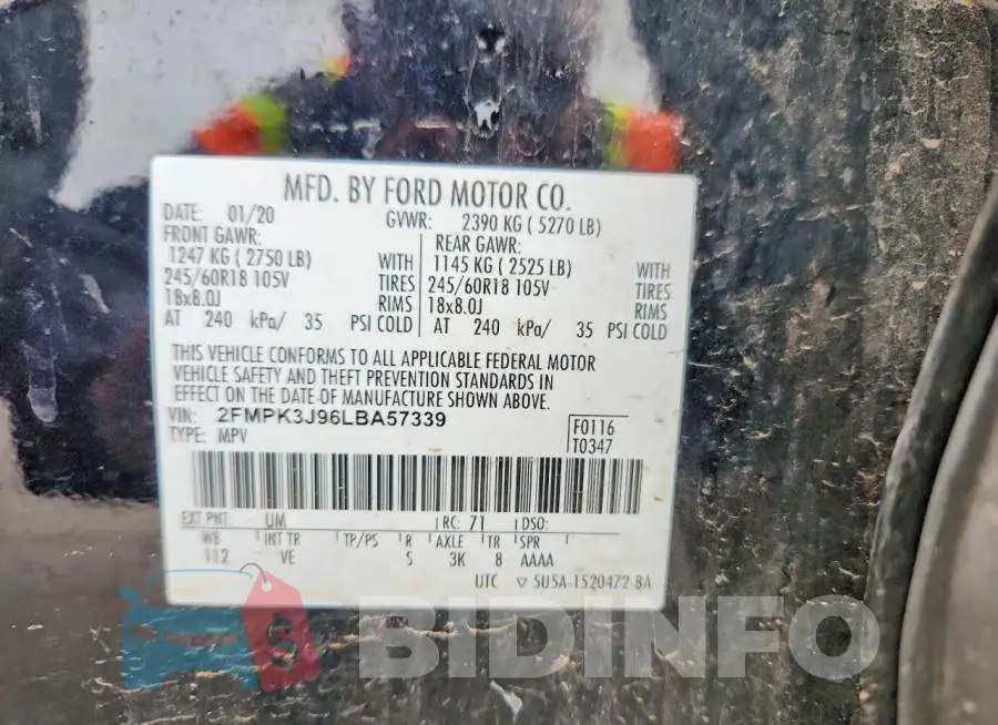 2FMPK3J96LBA57339 Photo# 12