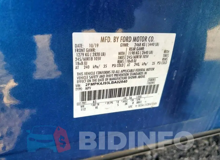 2FMPK4J93LBA02840 Photo# 14