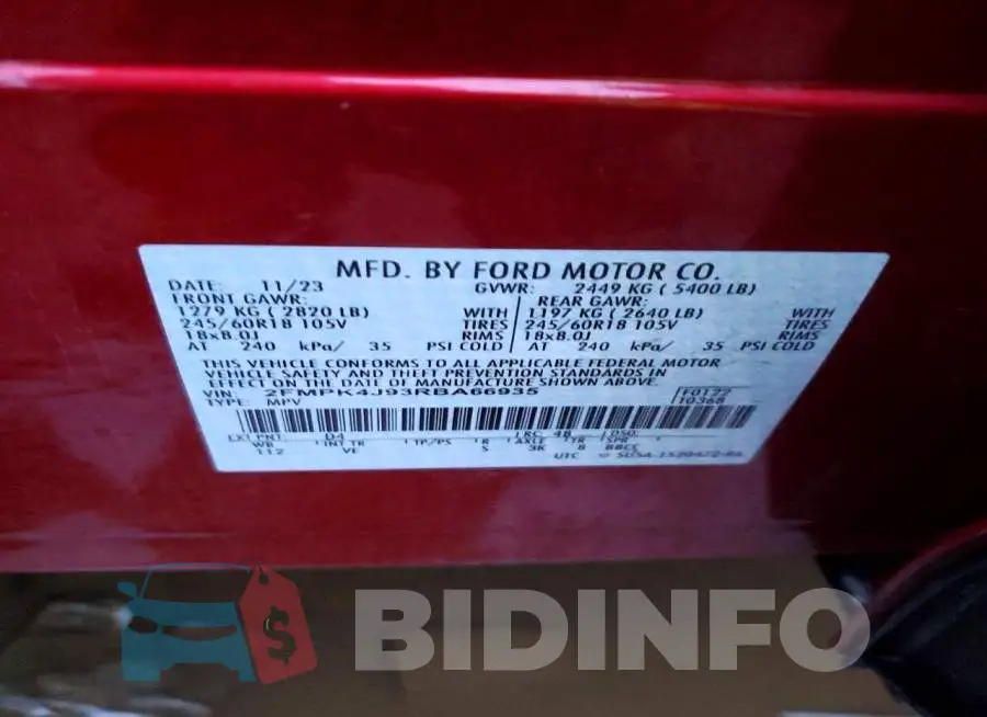 2FMPK4J93RBA66935 Photo# 14
