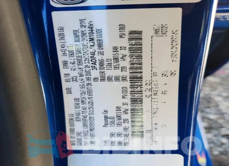 3FADP4EJXJM104490 Photo# 12