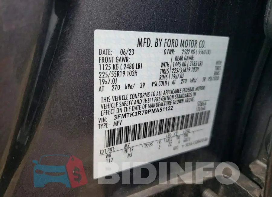 3FMTK3R79PMA51122 Photo# 13