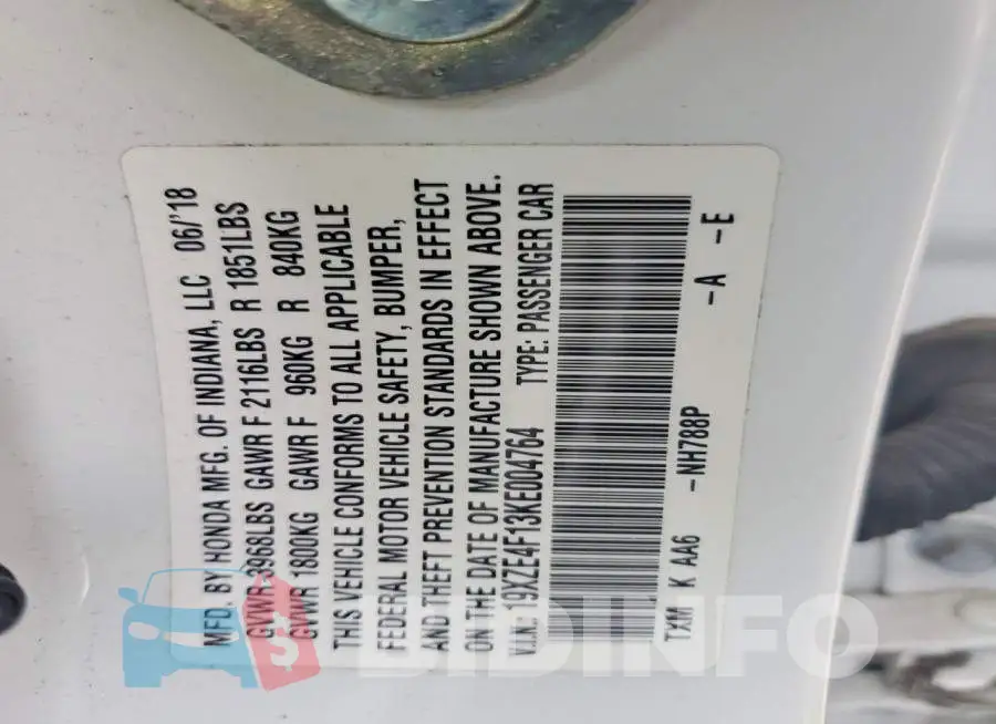 19XZE4F13KE004764 Photo# 13