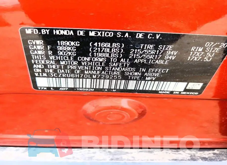 3CZRU6H70LM729255 Photo# 12