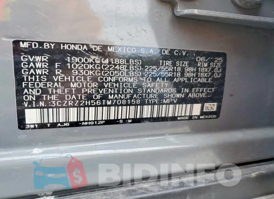 3CZRZ2H56TM708158 Photo# 13