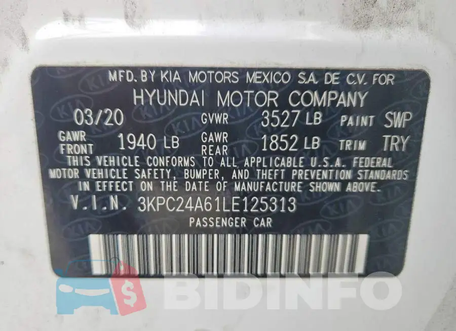 3KPC24A61LE125313 Photo# 12