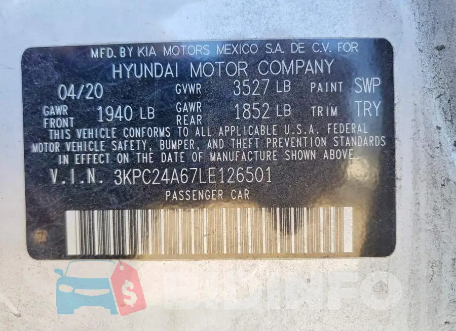 3KPC24A67LE126501 Photo# 13