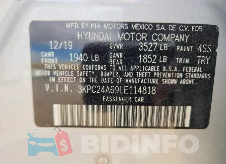 3KPC24A69LE114818 Photo# 12