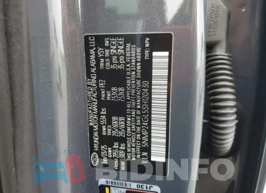 5NMP24GL5SH120430 Photo# 14