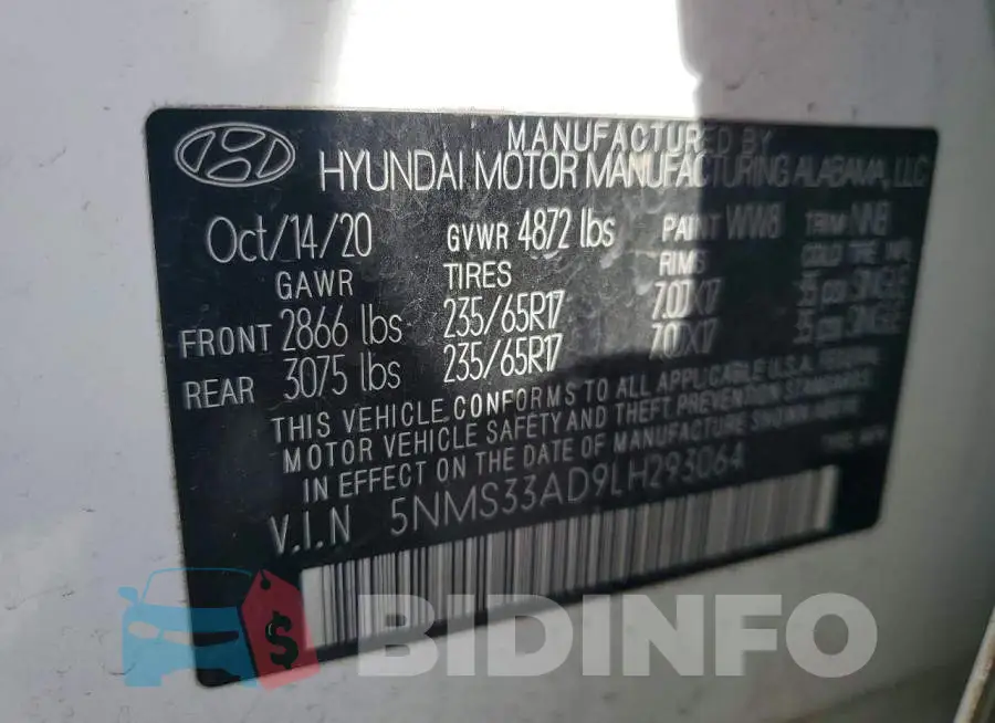 5NMS33AD9LH293064 Photo# 14