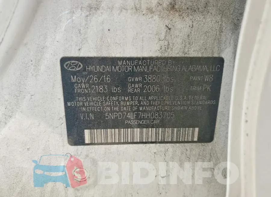 5NPD74LF7HH083705 Photo# 12