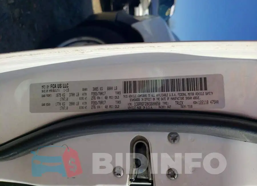 1C6RR6FG9KS600650 Photo# 12