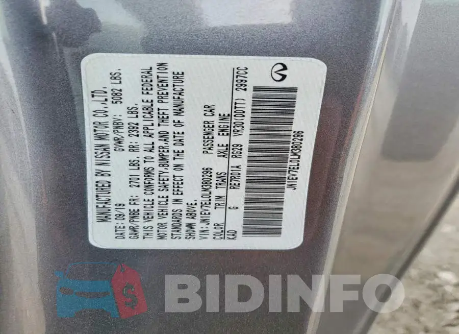 JN1EV7EL0LM380296 Photo# 13