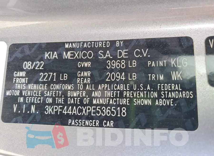 3KPF44ACXPE536518 Photo# 12