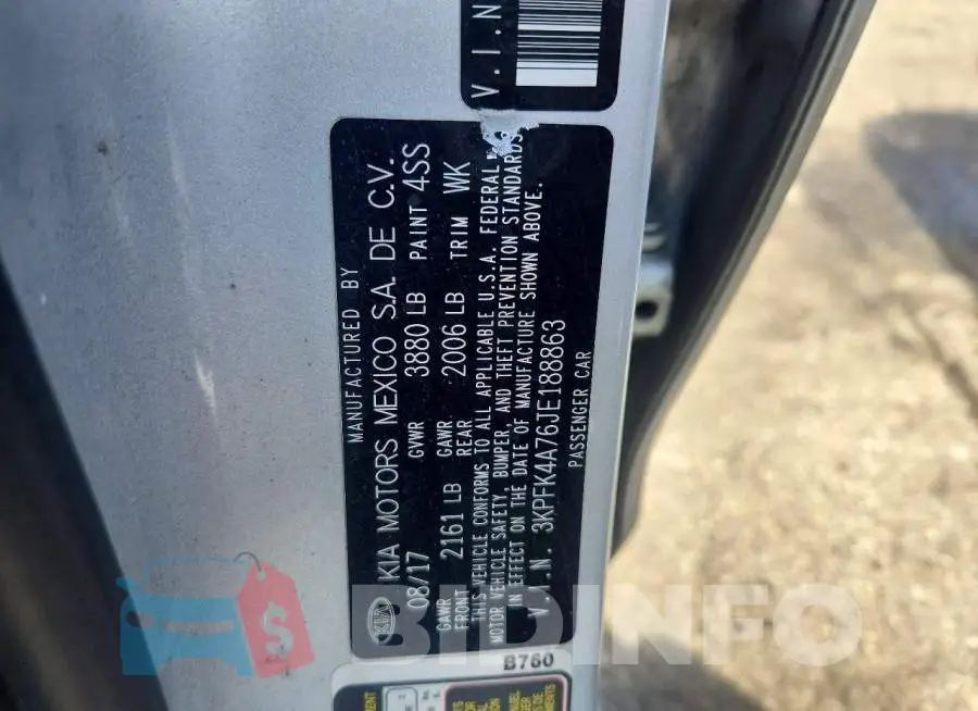 3KPFK4A76JE188863 Photo# 12