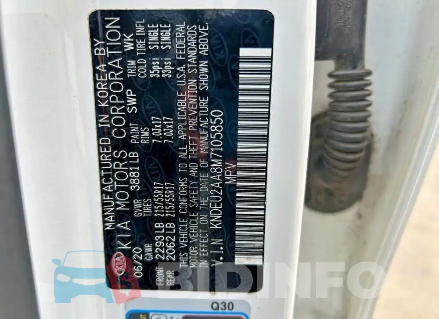 KNDEU2AA8M7105850 Photo# 10