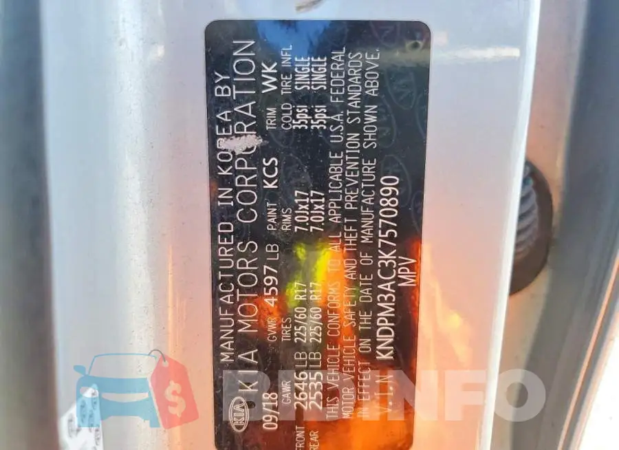 KNDPM3AC3K7570890 Photo# 14