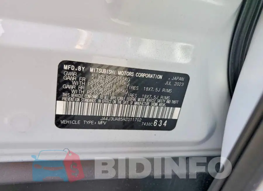 JA4J3UA85RZ011702 Photo# 12