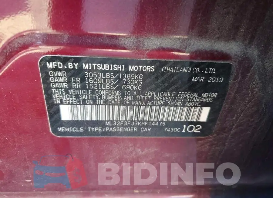 ML32F3FJ3KHF14475 Photo# 12