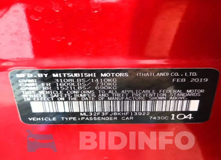ML32F3FJ8KHF13922 Photo# 12