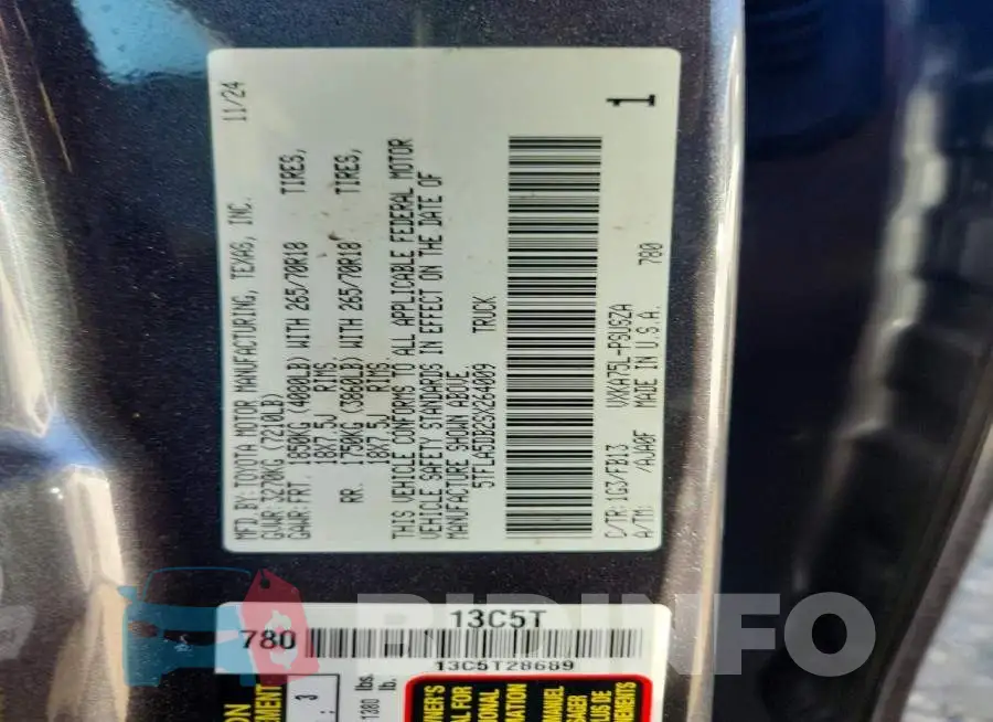 5TFLA5DB2SX264009 Photo# 12