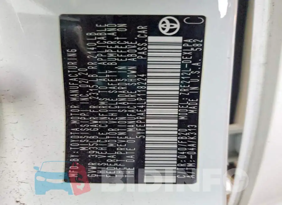 5YFEPRAE4LP118224 Photo# 12