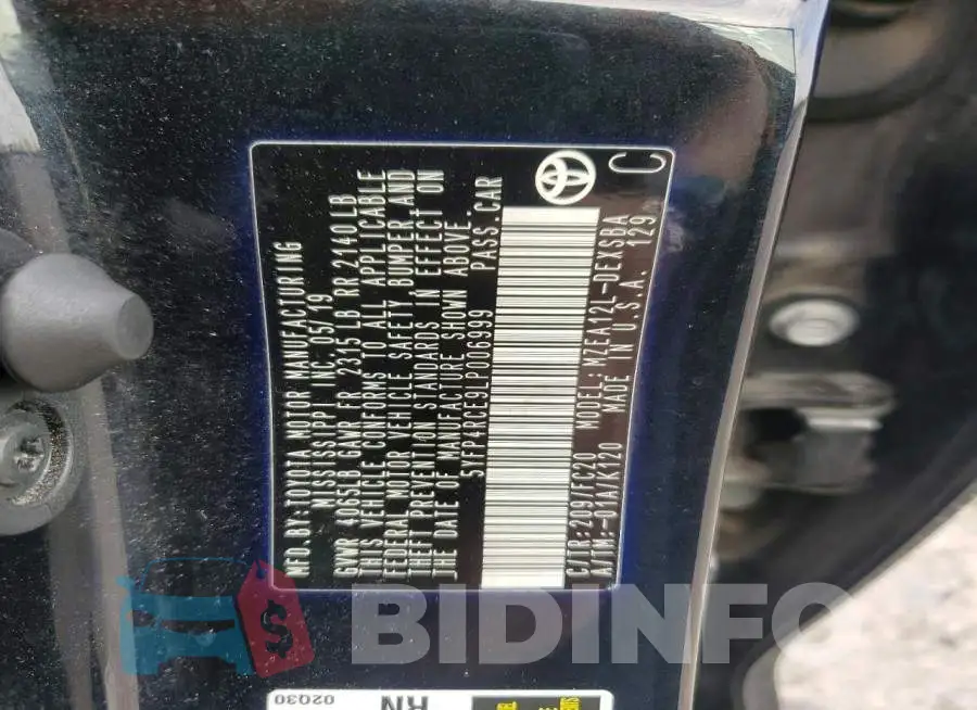 5YFP4RCE9LP006999 Photo# 13