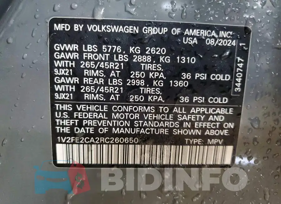 1V2FE2CA2RC260650 Photo# 13