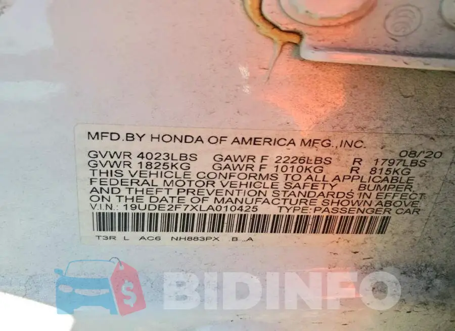 19UDE2F7XLA010425 Photo# 12