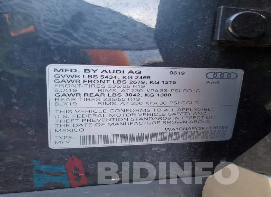 WA1BNAFY2K2129789 Photo# 13