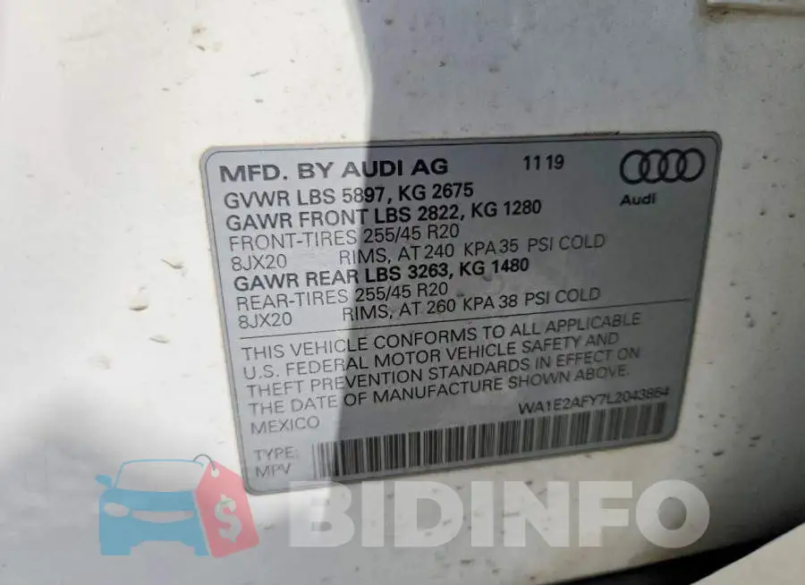 WA1E2AFY7L2043854 Photo# 14