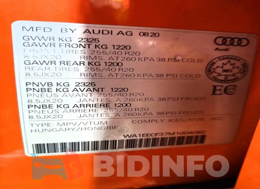 WA1EECF37M1004082 Photo# 14