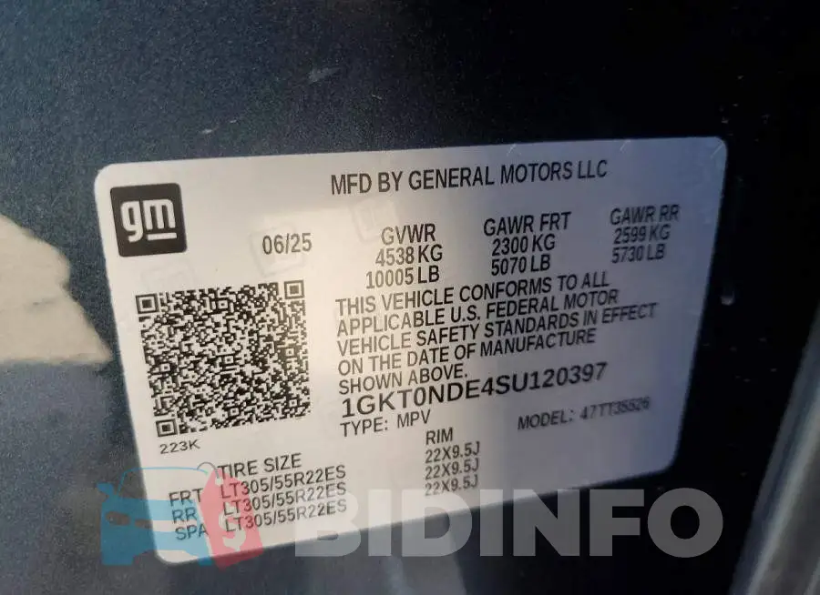 1GKT0NDE4SU120397 Photo# 13