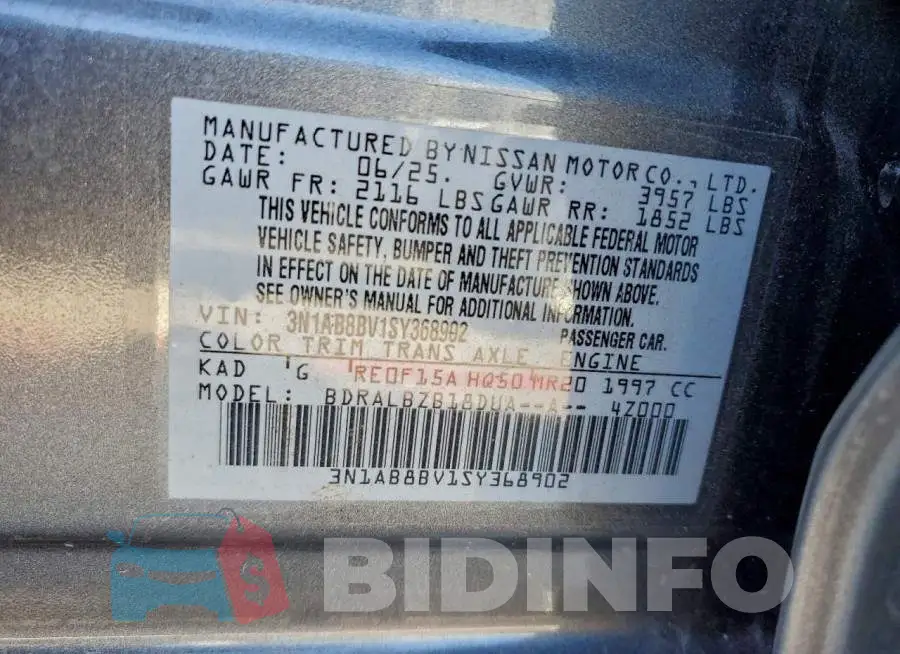 3N1AB8BV1SY368902 Photo# 12