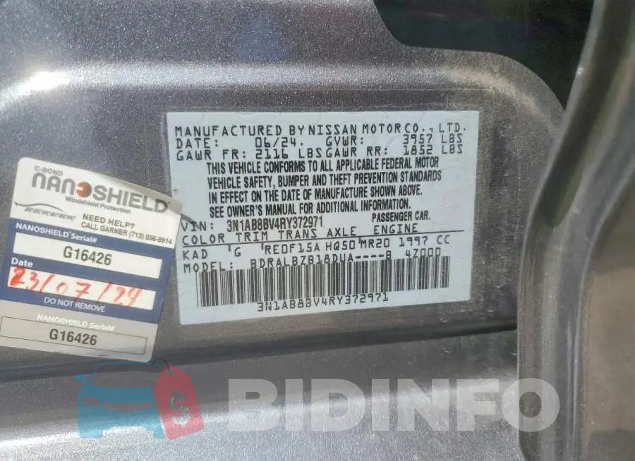 3N1AB8BV4RY372971 Photo# 12