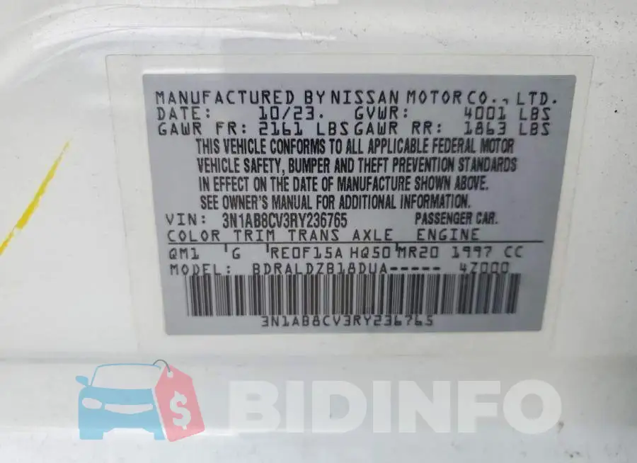 3N1AB8CV3RY236765 Photo# 13