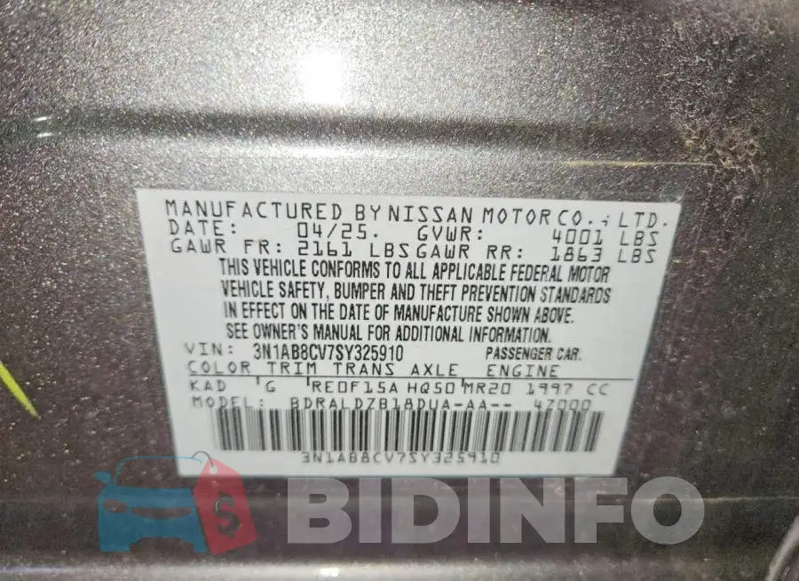 3N1AB8CV7SY325910 Photo# 12
