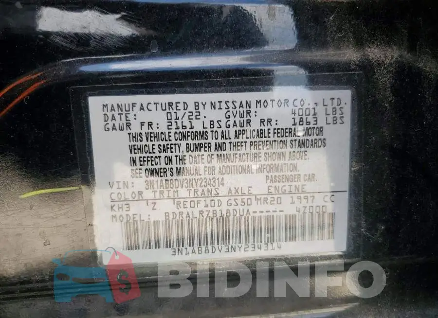 3N1AB8DV3NY234314 Photo# 13