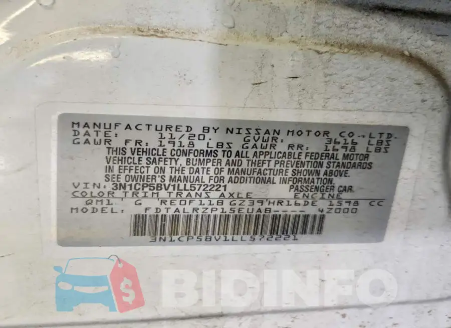 3N1CP5BV1LL572221 Photo# 12