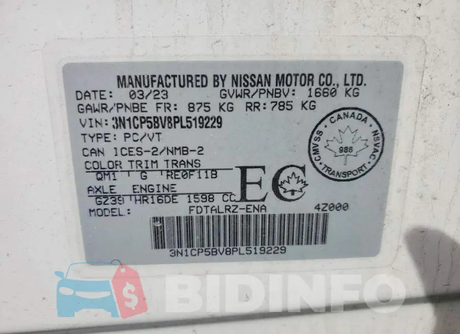 3N1CP5BV8PL519229 Photo# 14