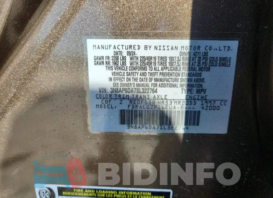 3N8AP6DA7SL322764 Photo# 13